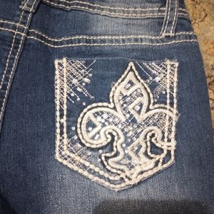 Vanilla Star Embroidered Jeweled Shorts Girls Size 10